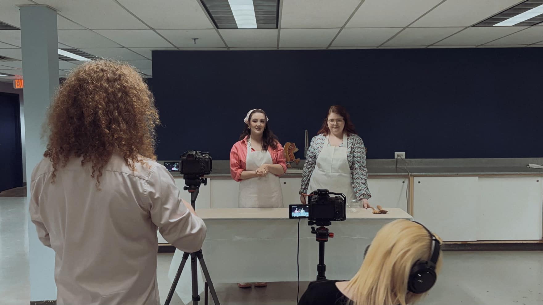 YLVS team filming on set